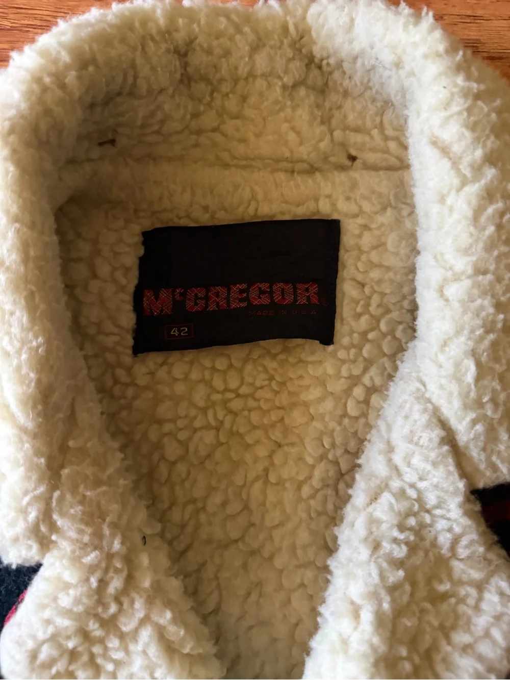 Vintage Mcgregor Wool Flannel Button Rare Style Size 42 Mens